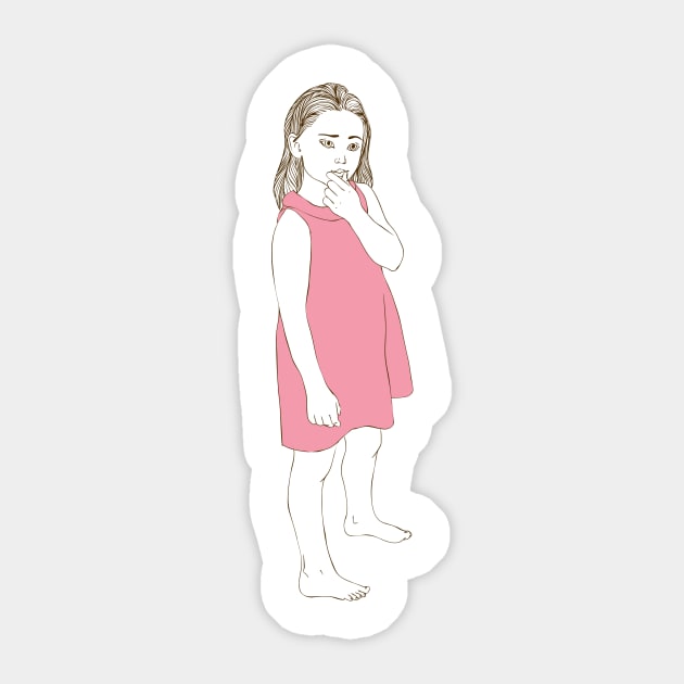 Girl #10 Sticker by Olga Berlet